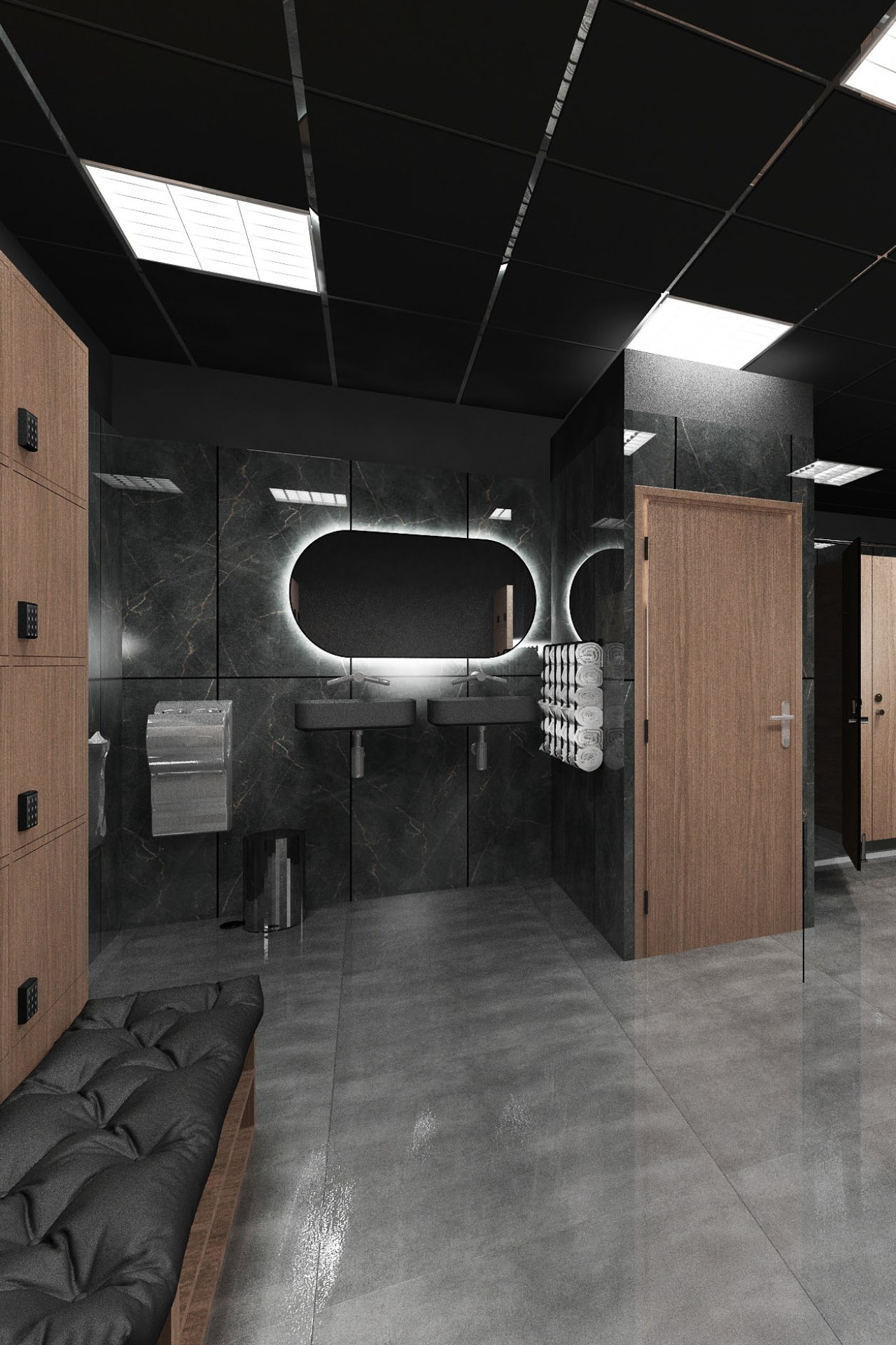 Vestiaires équipés